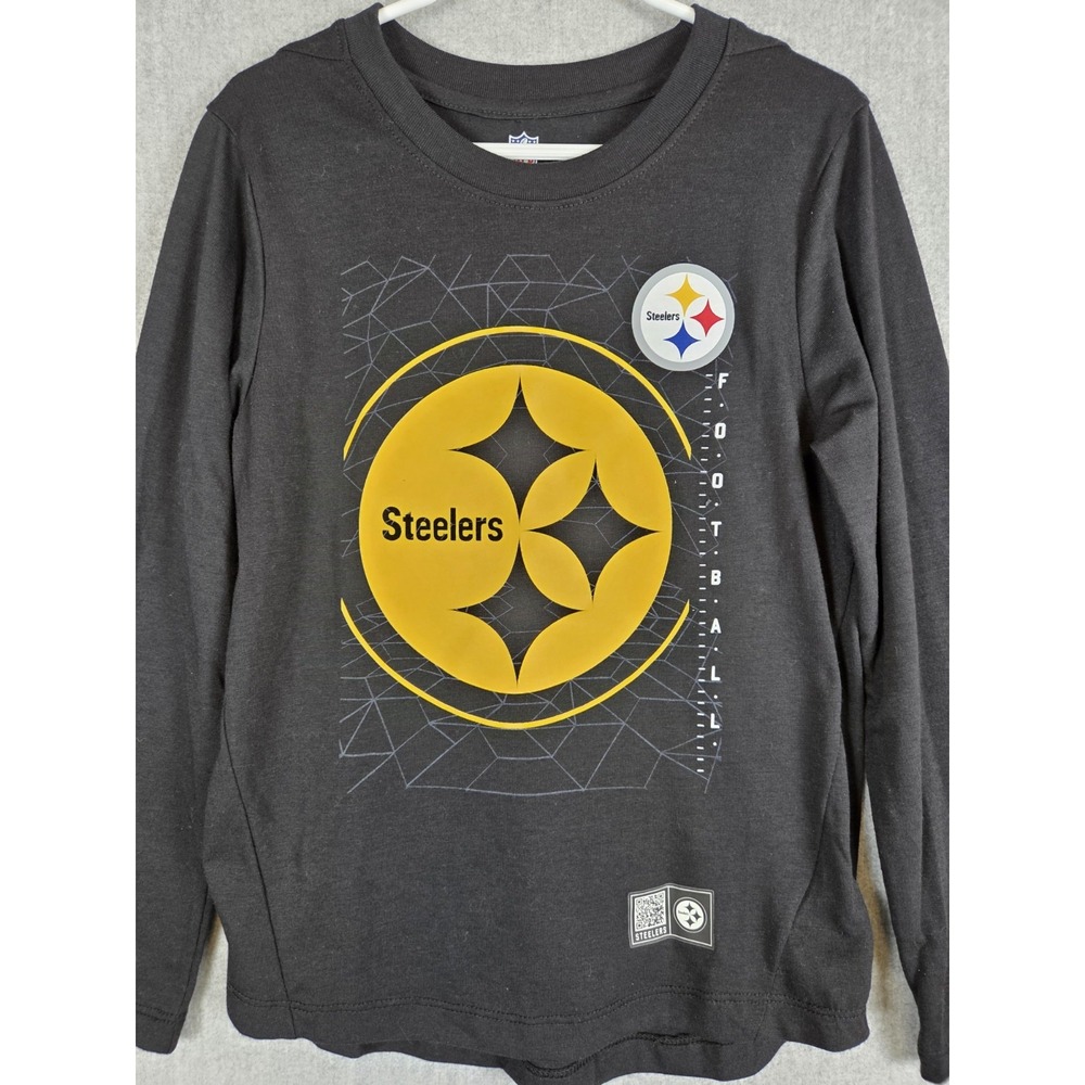 Pittsburgh Steelers NFL‎ Classic Black Steelers Youth L Long Sleeve Shirt NEW